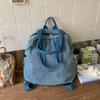 Gewaschene Denim-Schultertasche Große Kapazität Lässige Hobo-Tragetasche mit Seitentaschen für den täglichen Weg zur Arbeit und Reisen