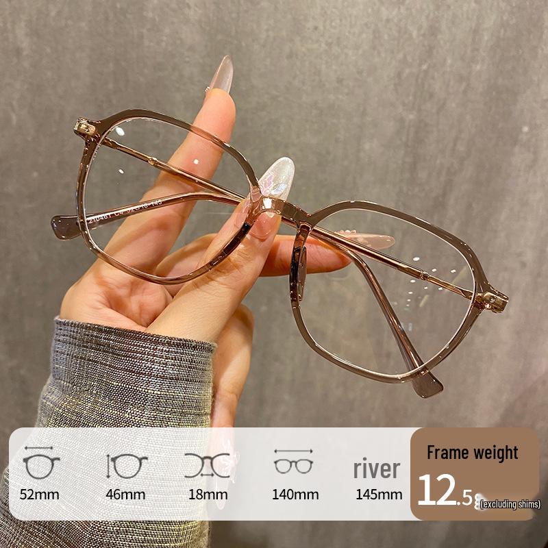 Ultra-light TR90 Artistic Korean Style Myopia Glasses Frame with Nose Pads
