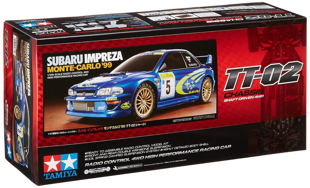 Tamiya Scale Electric RC Car Series 631 Subaru Impreza Monte Carlo 1999 Model 58631 1/10 No. (TT-02 Chassis) On-Road