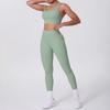 Nude Brushed Cross Back Bra, Casual Sports, Hip Lifting Pants, Fitness Yoga Suit, Two-piece Set