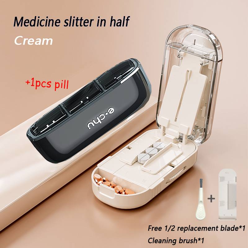 New 2/3/4 Tablets Pill Cutter Storage Box Tablet Dust-Proof Divider Small And Portable Suitable For Home And Daily Travel