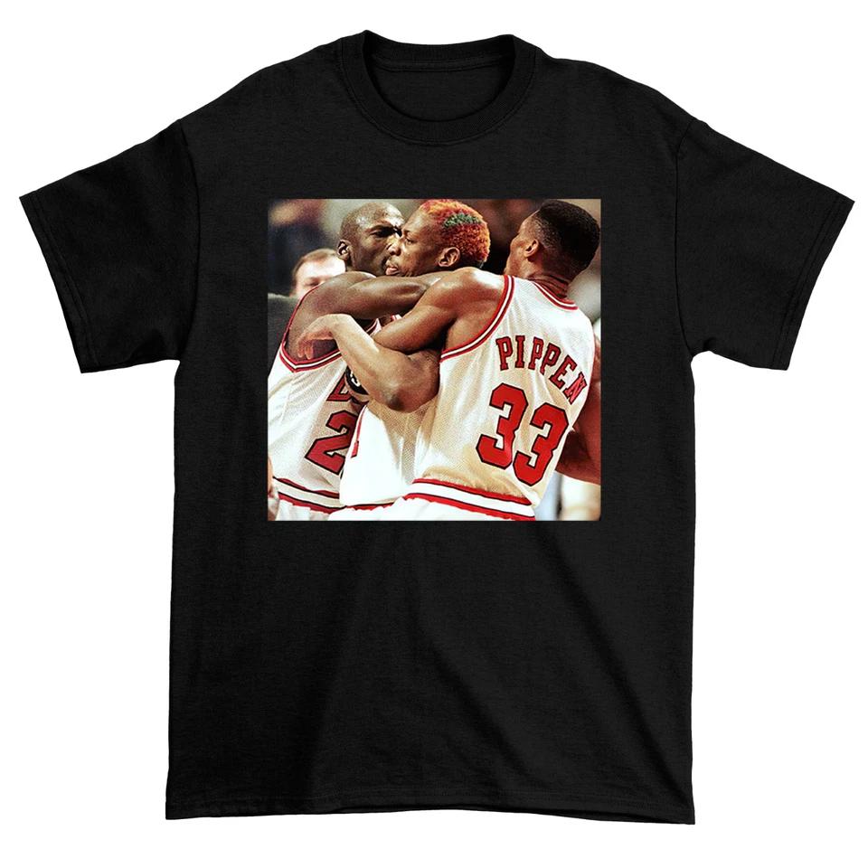 Men s and Women s T-shirts Dennis Rodman Scottie Pippen Men T-shirt Black Unisex Tee All Sizes S