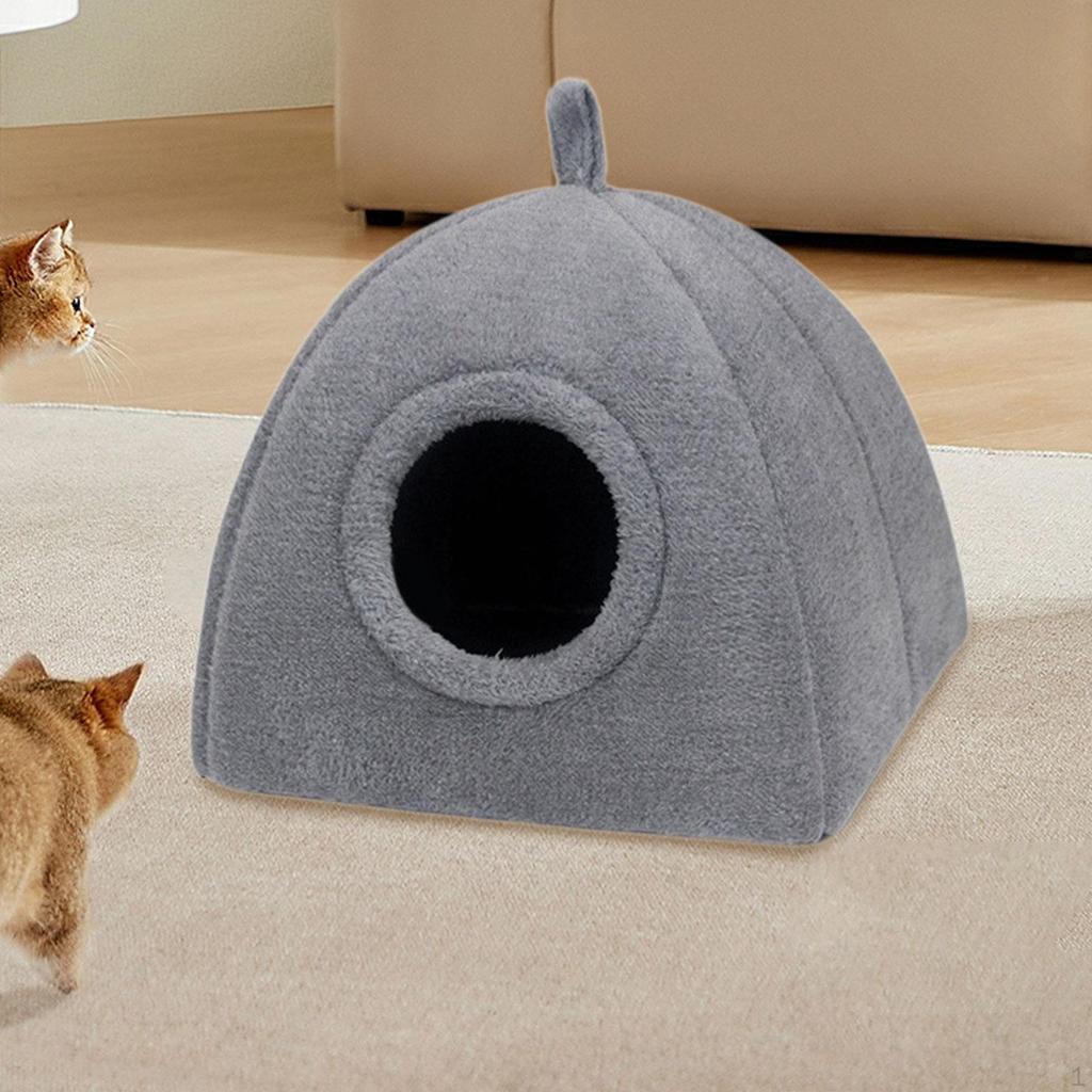 Cat Bed Cave House Soft Portable Non Slip Bottom Dog Pad Nest for Indoor Cats Dogs Rabbits