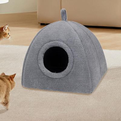Cat Bed Cave House Soft Portable Non Slip Bottom Dog Pad Nest for Indoor Cats Dogs Rabbits