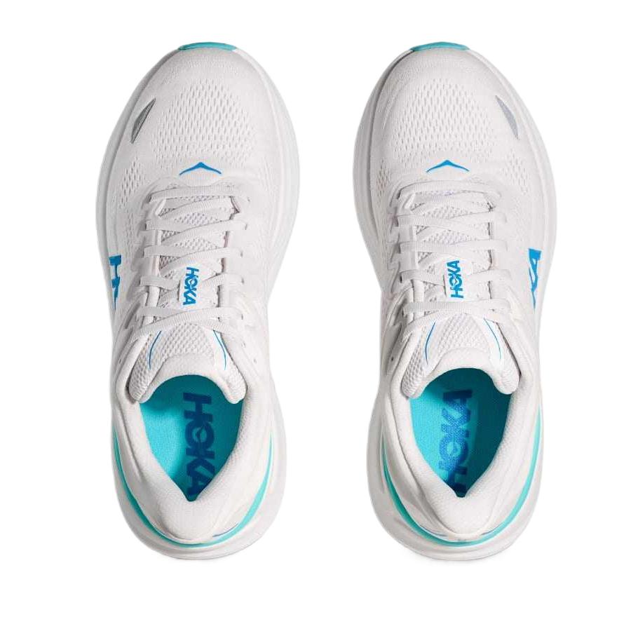 HOKA Bondi 9 White Blue Men Sneakers 1162011-WKB