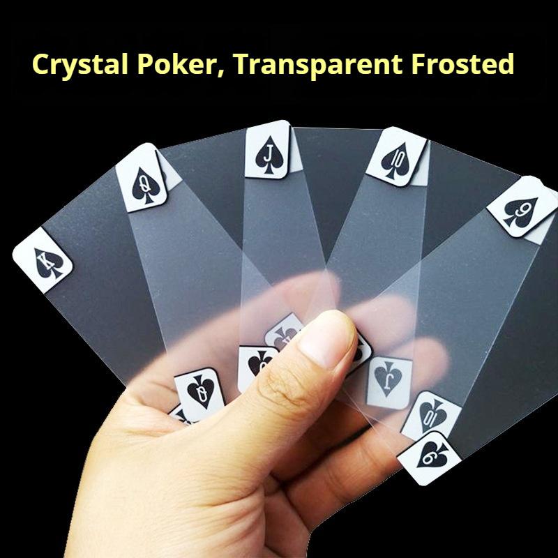 Transparent Frosted White Pvc Plastic Playing Cards Waterproof Durable Poker Cards For Casino Party Game Adults