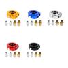 Engine Oil Line Adapter Plate with AN10 Sandwich Body, Side Threaded Ports and 4 Fittings for Sensor Line Install