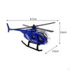 1/64 Die-cast Alloy Helicopter Airplane Model for Children Kids Party Gift Ornament Cake Decoration