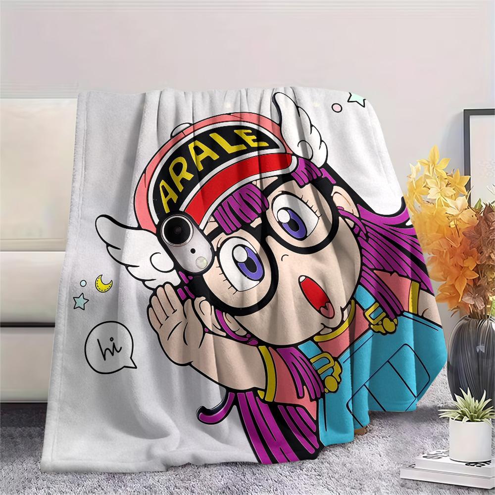 Dr. Slump Print Flannel Blanket, High quality Comfortable for All Seasons, Home Decor, Warmth and Comfort