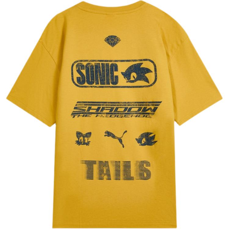 Puma X Sonic Relaxed Loose Fit Fun Print Casual Short Sleeve T-Shirt Men Tops 632406-62