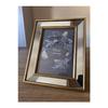 Mirrored Frame, Photo Frame With Glass Mirror Gold Color Frame, 13x18cm