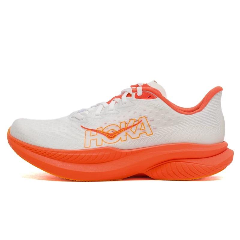 Hoka One One Mach 6 Fashionable Comfortable Non-Slip Durable Low-Top Casual Running Shoes Women sneaker White Orange 1147810-FLV