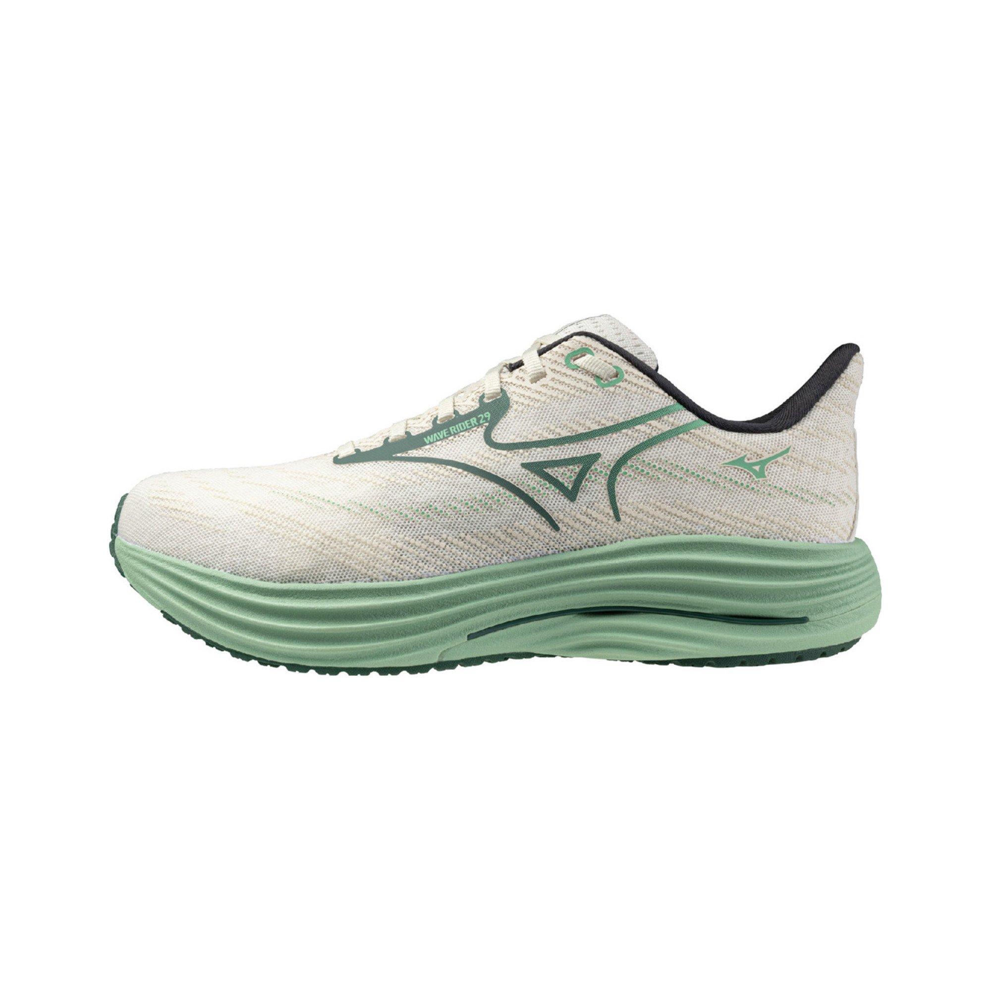 

Mizuno Wave Rider 29 Super Wide Белый Бистро Зеленый Мужские Кроссовки Creme-De-Menthe J1GC250409 41