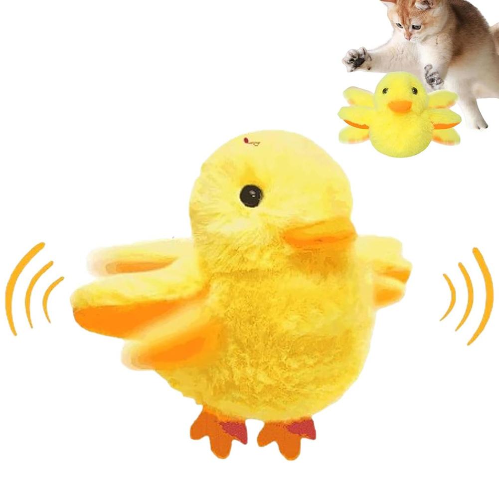 Flapping Duck Cat Toy Rechargeable Cat Exercise Plush Duck with Lifelike Quack Chirping Kitten Catnip Toy Cat Kicker Toys China Mainland