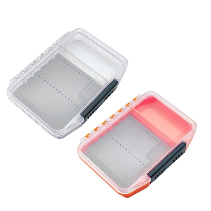 Spoon Hook Baits Organizers Tray Flying Fishing Tackle Waterproof Fly Storage Box Fishing Tackle Box with Sponge Pad