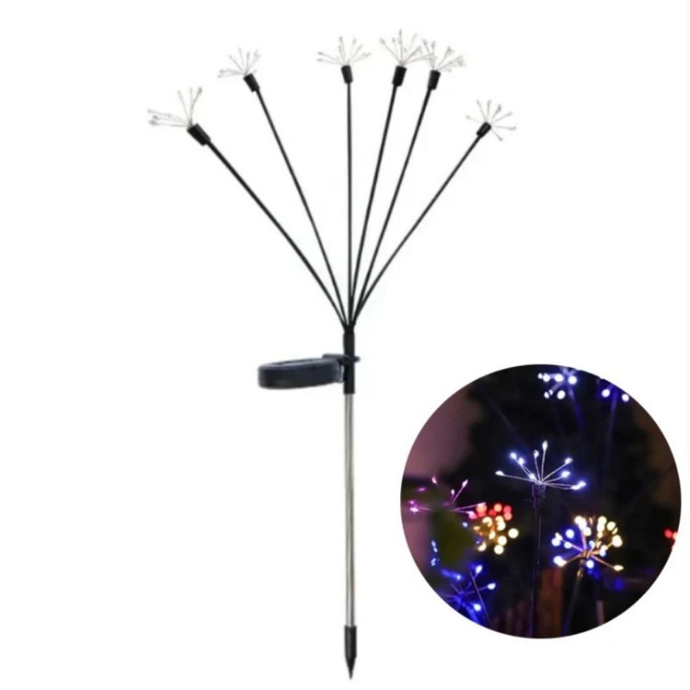 Solar Garden Lights Twinkling Firework Lights with 2 Modes 60LED Waterproof Solar-Powered Lamp for Outside Yard Pathway Decor