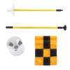 Flagpole Portable 3 Feet   Flag Pole Flag Hole Cup Set 2 Section Design for Indoors Outdoors