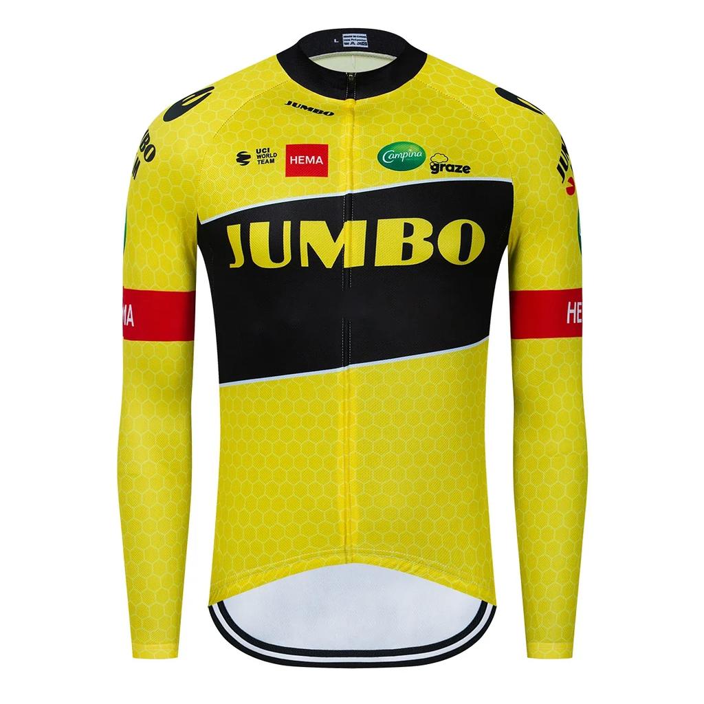 2026 Jumbo New Pro Team Cycling Jerseys Spring Autumn Men MTB Ropa Ciclismo Long Sleeve Bicycle Clothing Bike Uniform Bike Jersey Set