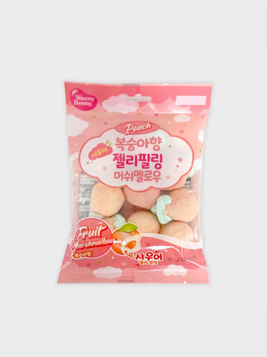 Peach Flavor Jelly Filled Marshmallows 90g 1ea