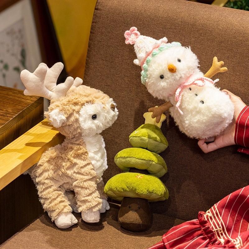 Christmas Tree Snowman Elk Plush Toy Kids Gift Seasonal Decor For Children And Holiday Celebrations