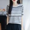 Women Knit T-shirt MODERN NEW SAGA Summer Knitted Shirt Short Sleeve Tees O-neck Pullover Knit Tops
