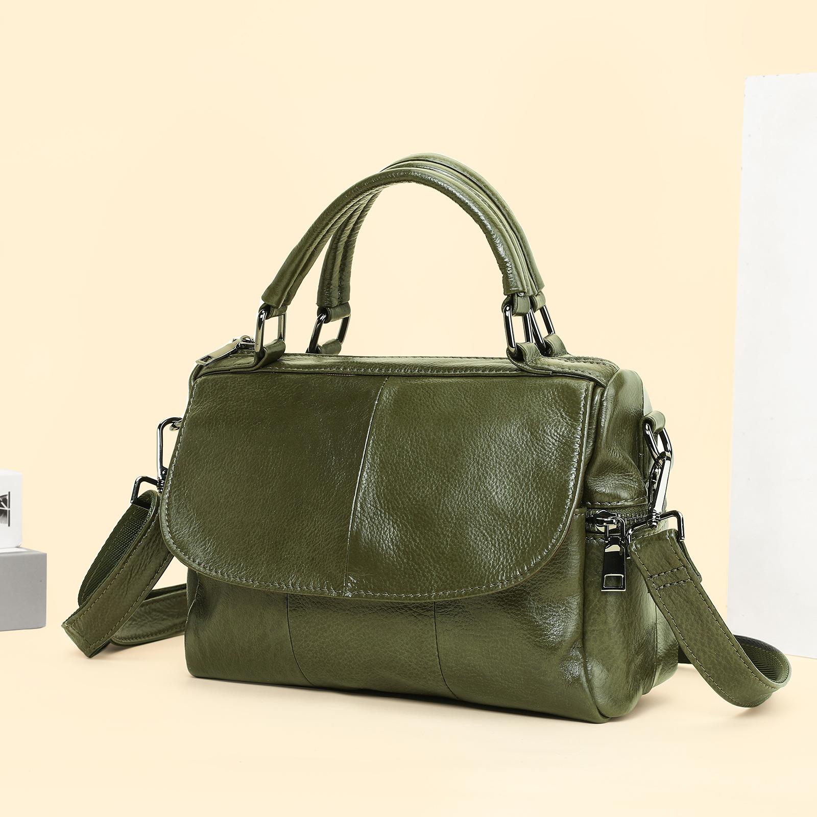 

Дизайнерская сумка, роскошные сумки на плечо из натуральной кожи для женщин, повседневные сумки, однотонная большая повседневная сумка через плечо армия зеленый