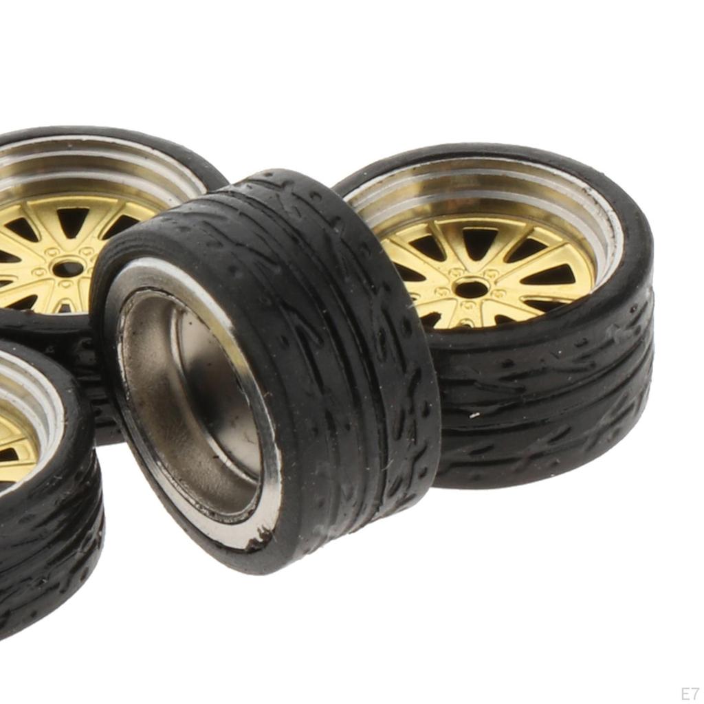 1:64 Scale Diecast Car Wheel And Tire Combo