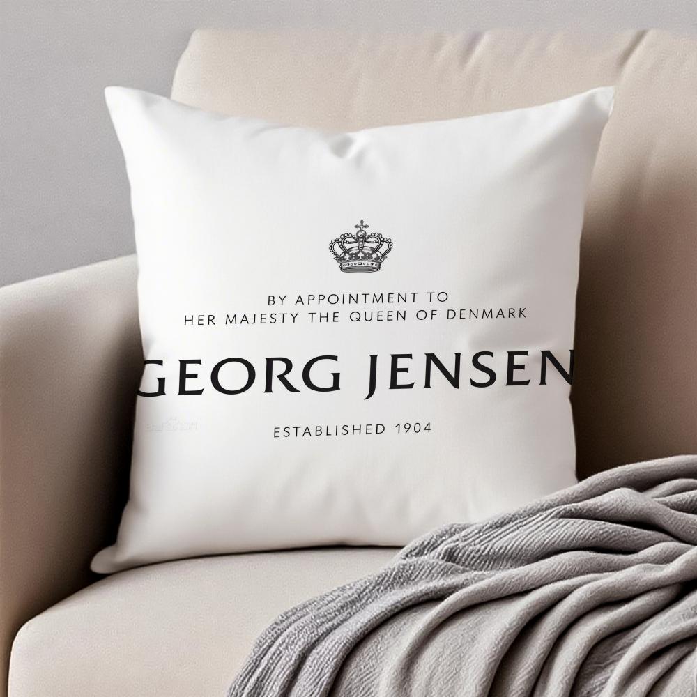 Fashion Modern Luxury GGeorg Jensens Cushion Cover Pillowcase Antidustmite Invisible Zipper Short Plush Sofa Cushion