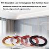 Ligne de décoration de plafond Ligne de décoration auto-adhésive PVC Imperméable Bande dorée Bande de bordure de mur de fond Mur de fond