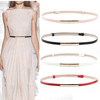 Versatile Women's Patent Leather Thin Belt - Stylish Korean Fashion Waist Accessory for Dresses