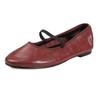 Fashion Women's Ballet Shoes Mary Jane Round Toe Casual Low Heel Shoes 2025 Autumn Fashion Wedding Party Temperament Women Flat Shoes