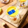 Home Office Coffee Cup with Lid Glass 350ml Cartoon Cute Water Cup with Straw Milk Double Drink Cup