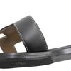 HERMES Beautiful Oran flat sandals, women's, black, size 36 1/2 shoes 36 1/2 blackUsed