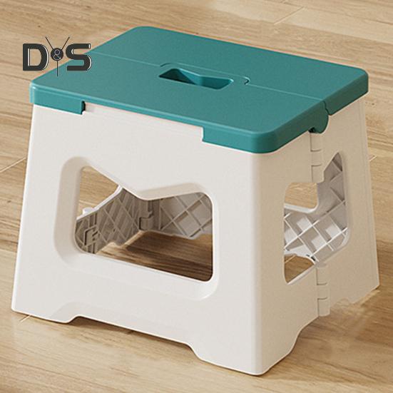 Skládací lavice Multifunkční podnožka Přenosný sedák Plastová stolička s rukojetí pro batolata seniory