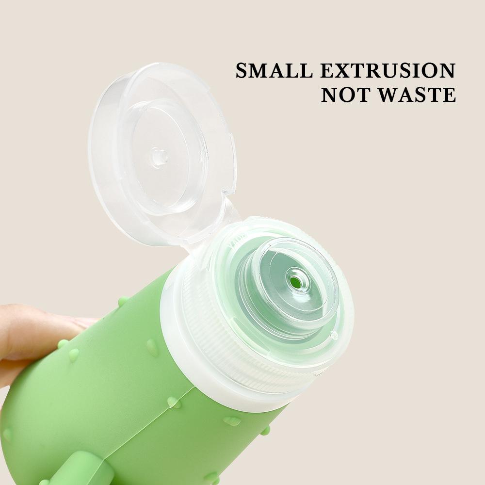 Cactus Bottiglia da Viaggio in Silicone Contenitore per Cosmetici Bottiglia Ricaricabile per Lozione Contenitore Ermetico per Shampoo Tubo Spremibile Bottiglie Vuote