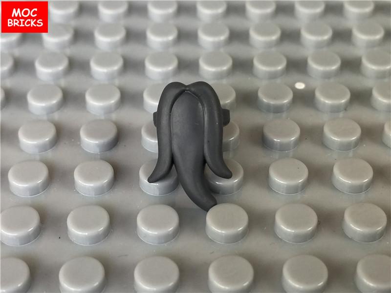 10 peças/lote MOC Tijolos Barba Longa Curta Bigode Gravata Borboleta Modelo Figura de Ação Blocos de Construção Educacionais Brinquedos para Crianças