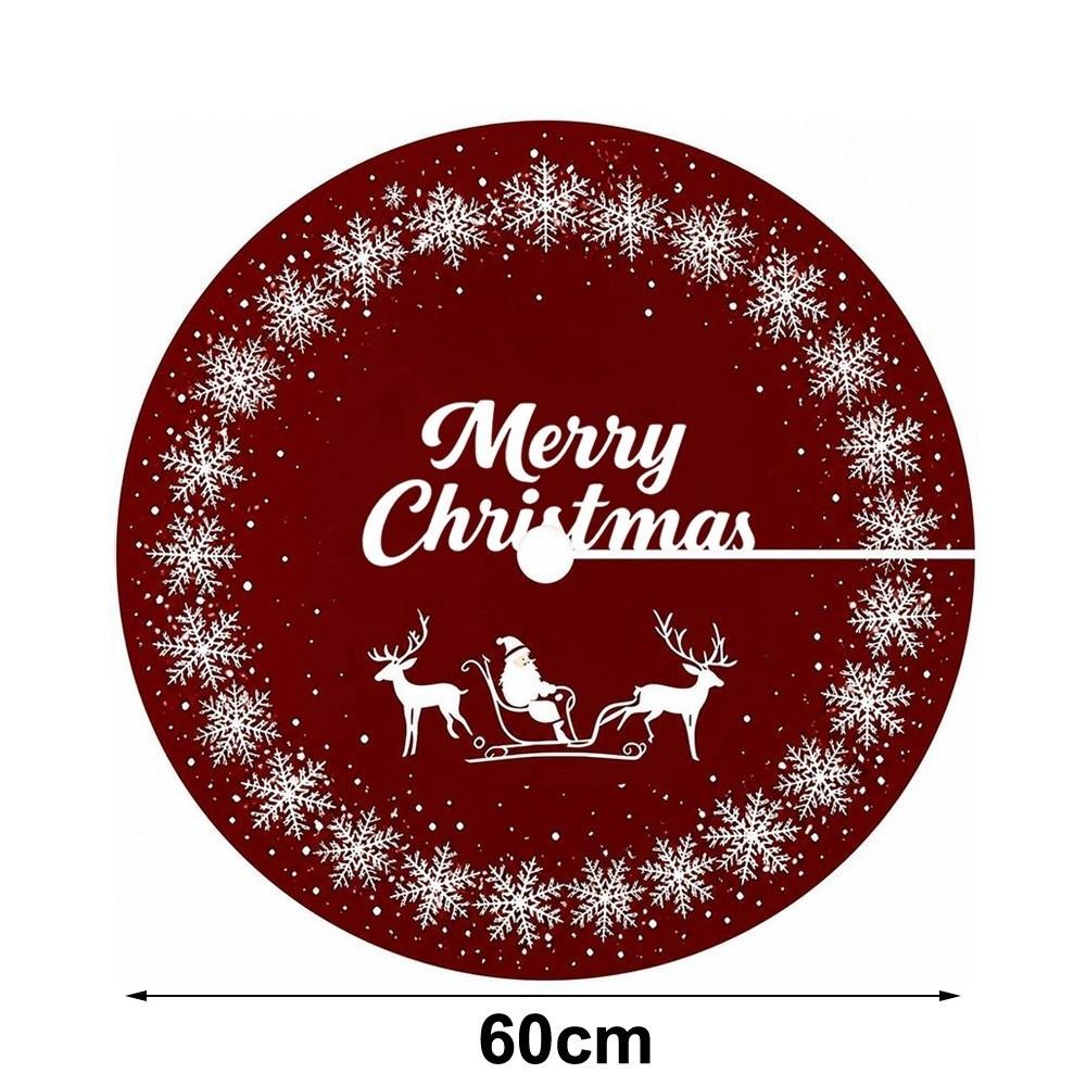 Fabric Christmas Tree Base Cover Round Shape Round Tree Skirt Holiday Home Decor