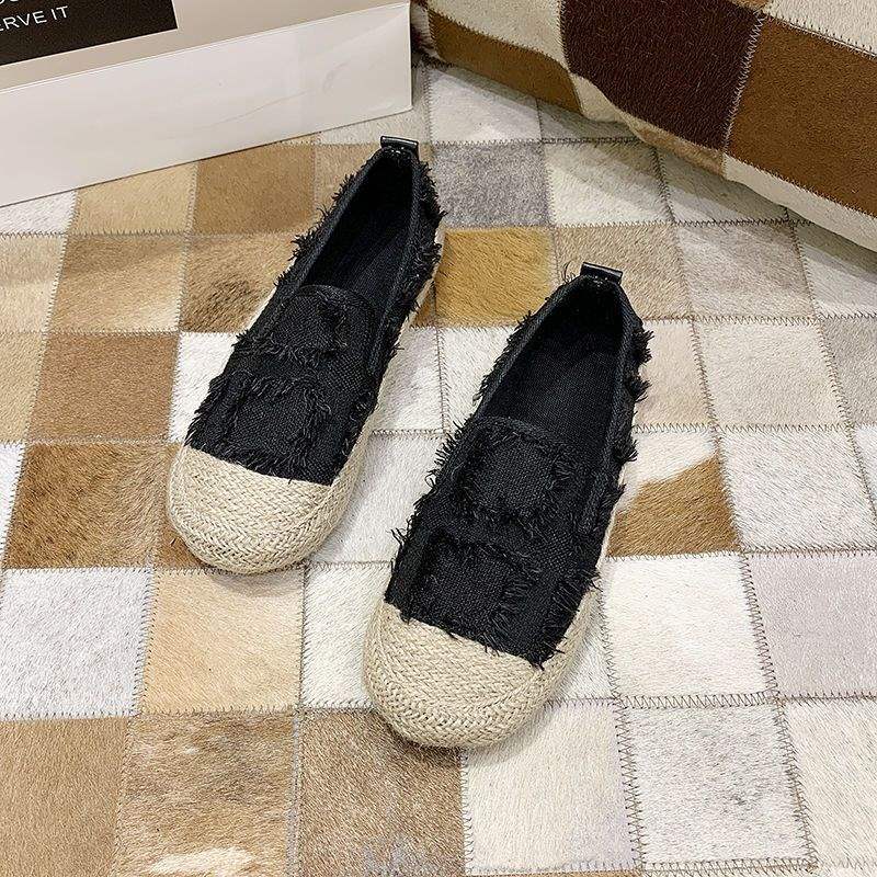Xiaoxiangfeng fisherman shoes women's spring and autumn casual breathable one-pedal Doudou shoes flat lazy shoes