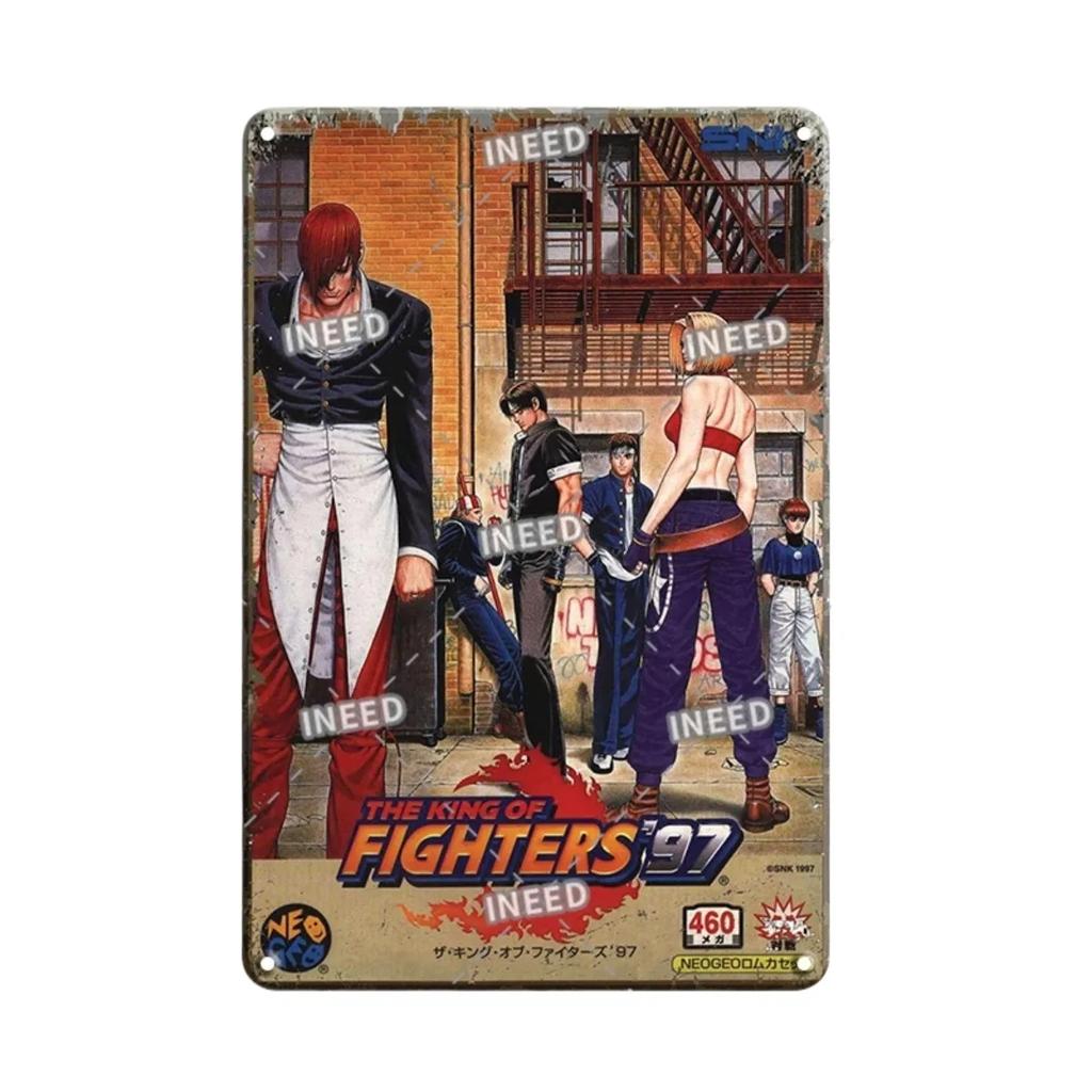 Vintage King Of Fighters Metal Tin Sign Classic KOF Game Poster Retro Gamer Room Decor Wall Art Plaques for Home Decor