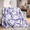 1pc Hawaiian-floral-pattern Blanket Warm, Cozy, And Soft, Suitable for Sofas, Beds, Cars, And Office Use.Perfect for Camping And Travel, Making It a G