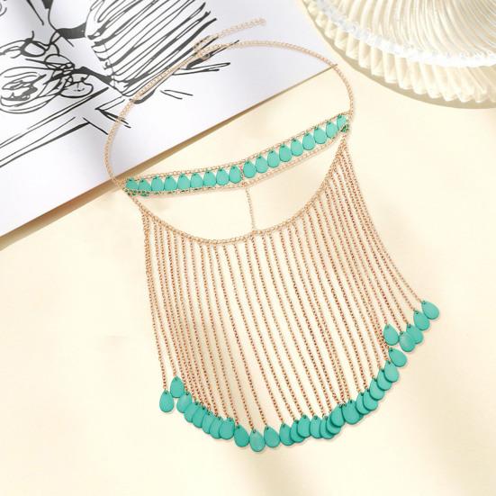 Hodekjede med justerbart design Nattklubb Bar Fest Opptreden Metall Duskhodeplagg Kvinner Ansiktsgardin