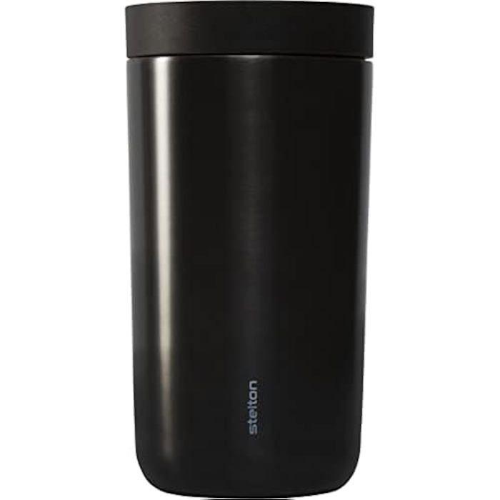 Gobelet - stelton - to go click mug - acier inoxydable 18/10 - 0,2 l - noir métallique