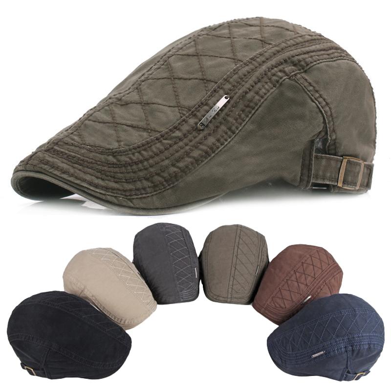 New Men'S Casual Newsboy Hat Spring And Autumn Retro Beret Hat Wild Casual Hats Unisex Wild Octagonal Cap