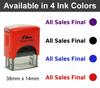 Printtoo All Sales Final Self Inking Rubber Stamp Pre,Inked Office Stamp, Home Office Business Stationery, 38 x 14 mm,