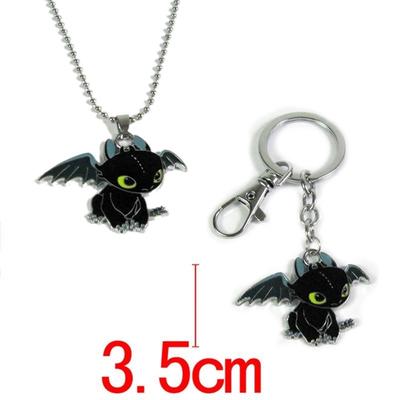 Toys Figures Keychain New Fashion Cute Toothless Necklace Pendant Keyring for Kids Toys