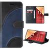 Case for Xiaomi Redmi Note 13 Pro 4G - E.F.Connection - Shockproof Leather Effect - Two-tone Navy Blue-Black - Semi-rigid