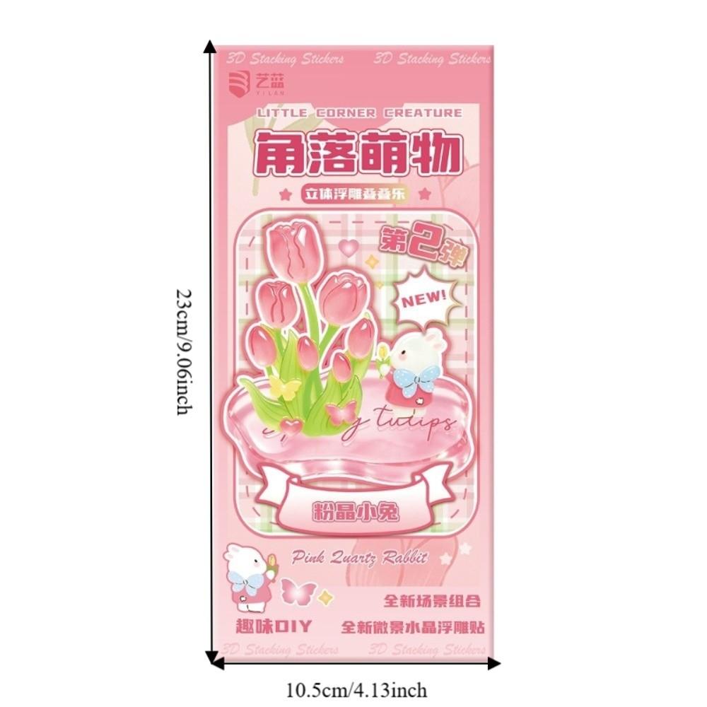 Reusable 3D Crystal Stackable Stickers Funny Cartoon Embossed Decals DIY Decals Phone Decor