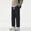 Minger | Autumn new splicing elastic waist overalls men's loose wide-leg cotton micro-cone casual pants