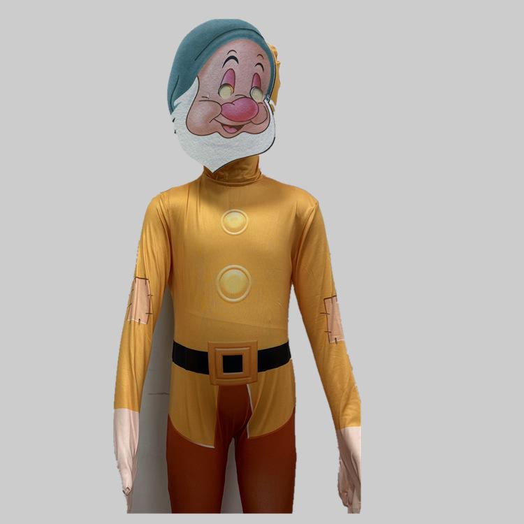 White & Seven Dwarfs Themed Cosplay Costume - Cross-Border Halloween Masquerade Outfit