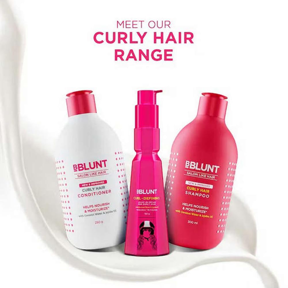 BBLUNT Curly Hair Conditioner With Coconut Water & Jojoba Oil For Hydrated Shiny Curls 250 Ml